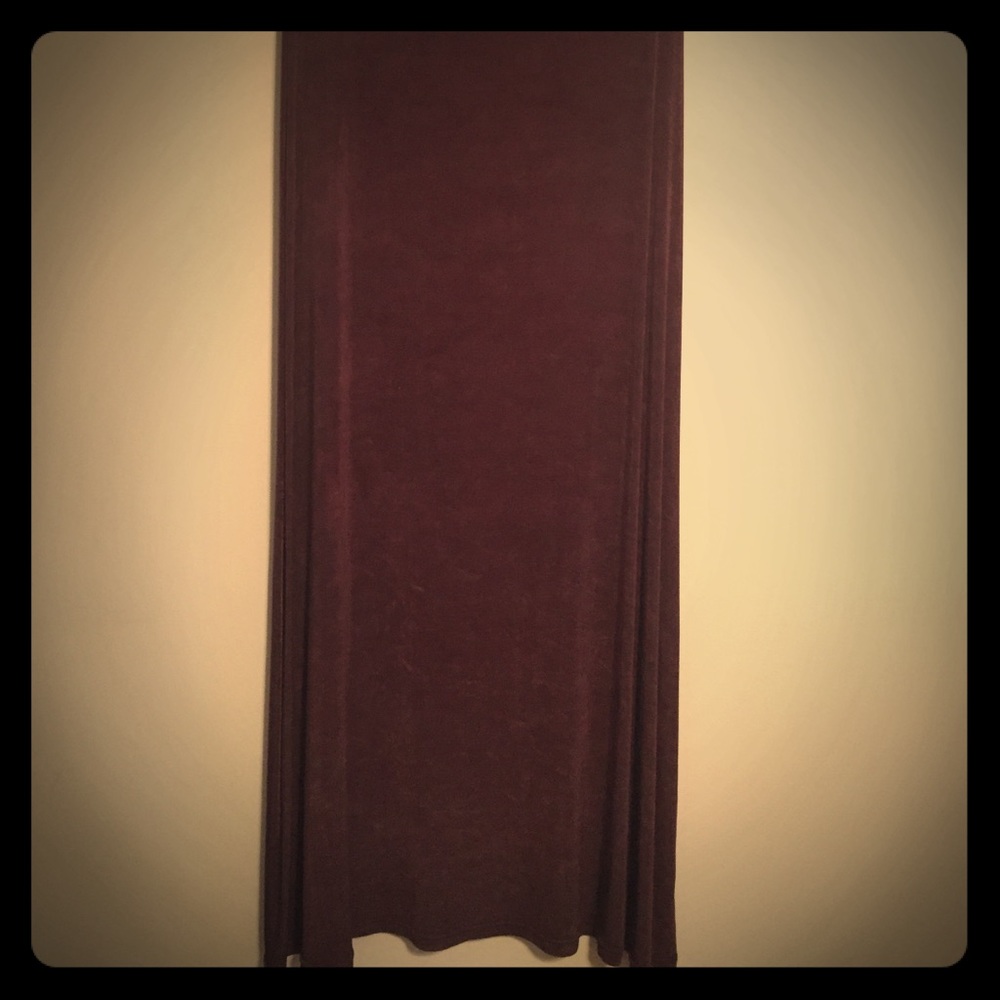 Long slinky, brown skirt